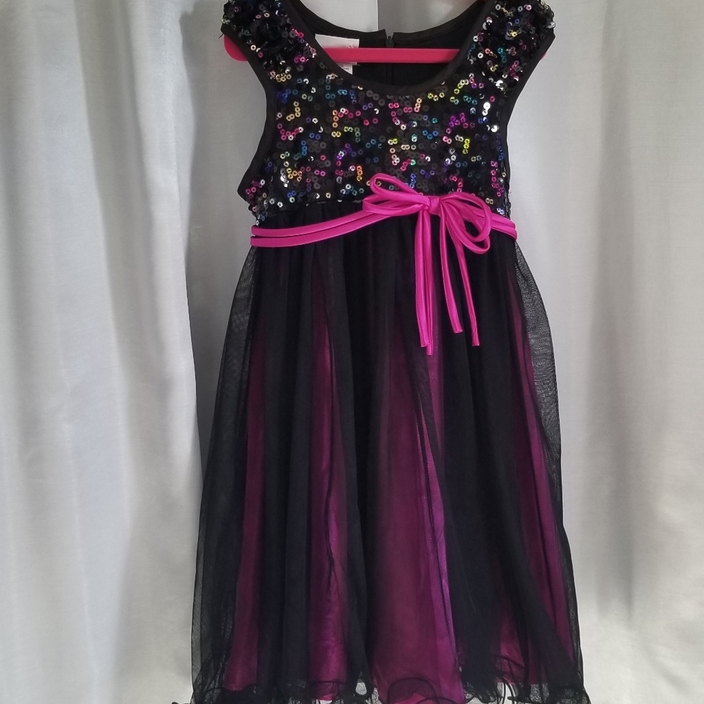 Iris & Ivy black sequin tulle dress Size 6